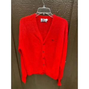Red Cardigan Sweater